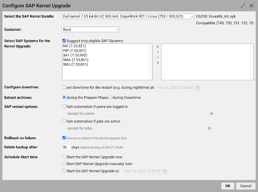 Avantra automatic kernel upgrade tool.