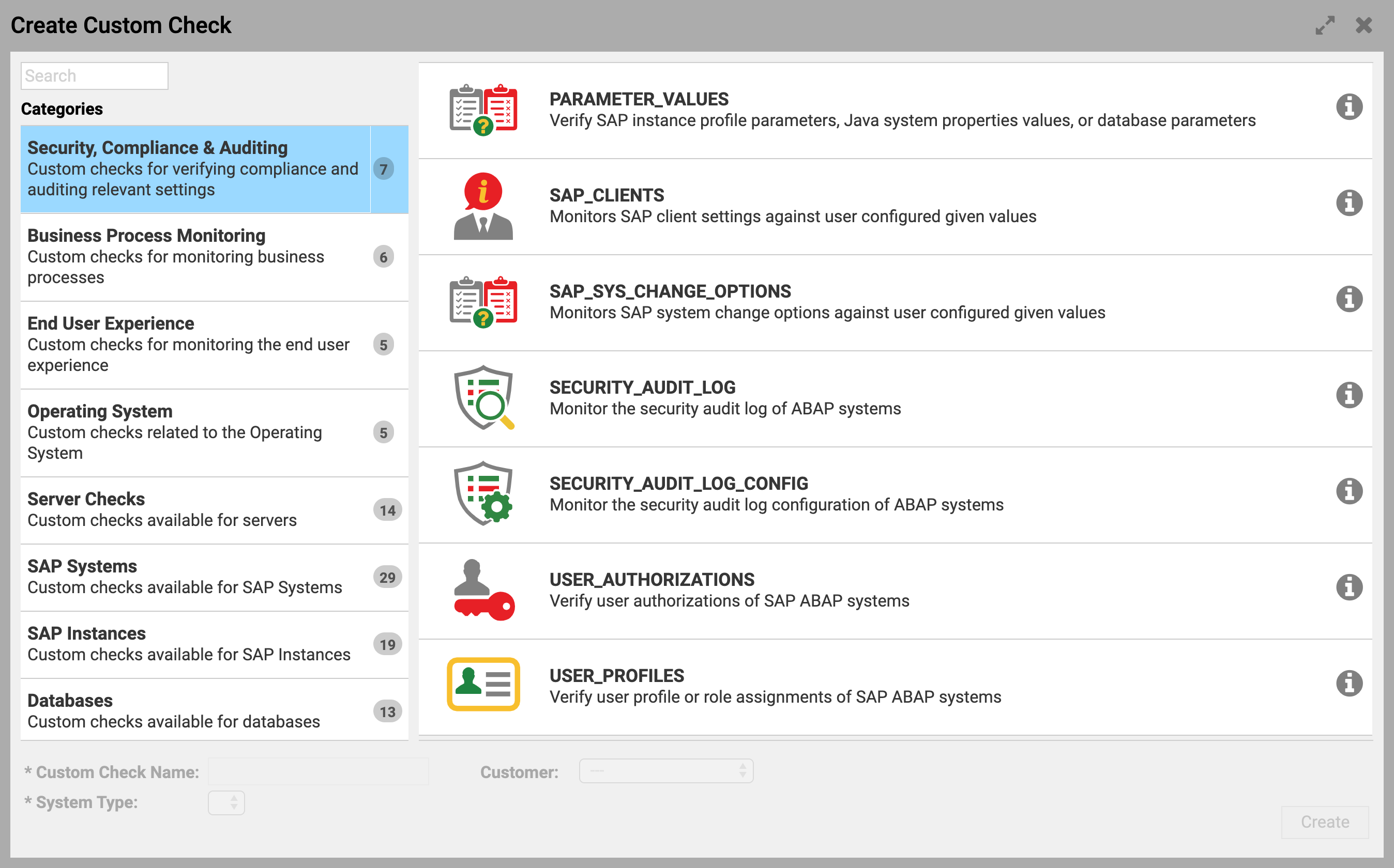 Audit and Compliance – Custom Check Types