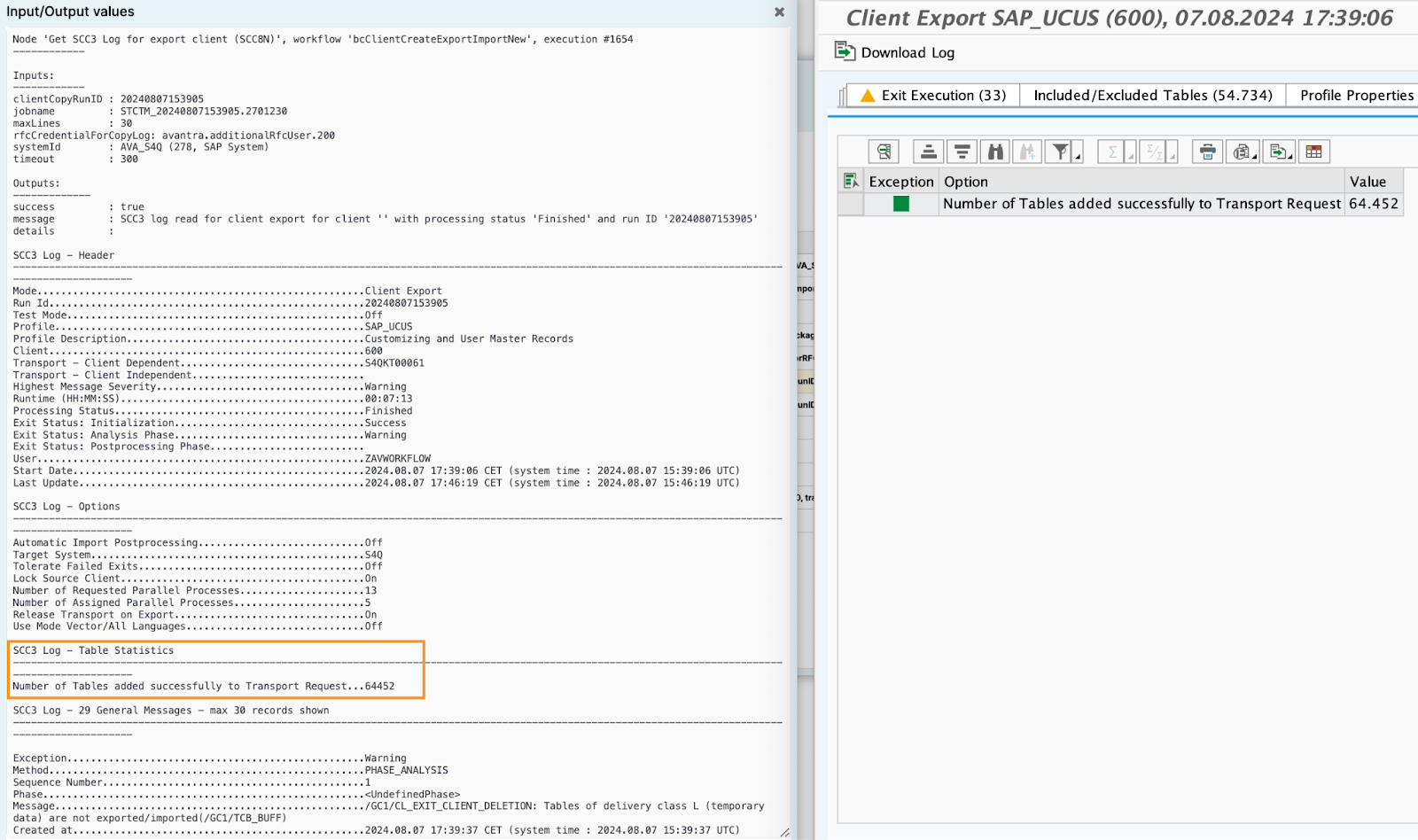 client-export-SCC8N-vs-SAP-GUI-SCC3