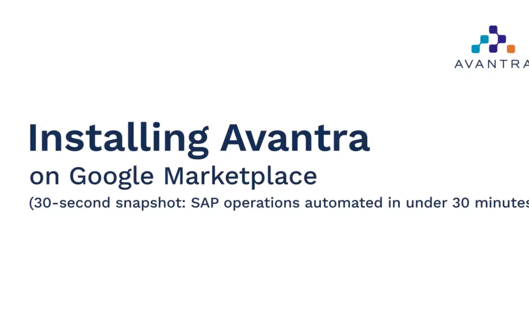 Avantra on Google Cloud