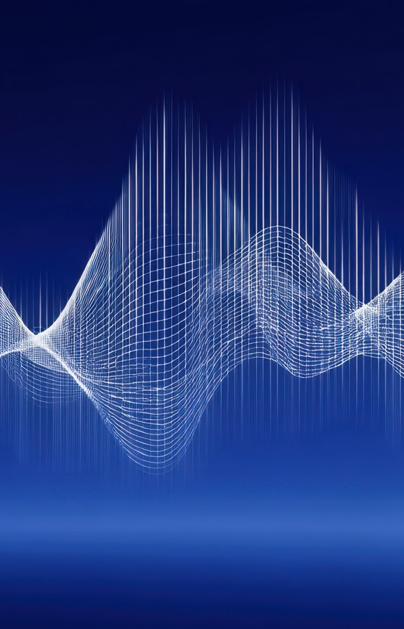 Smooth blue waveform pattern representing unified visibility and predictable SAP operations