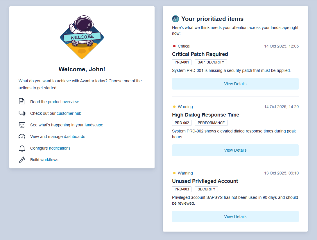 ng-ui_landing_page Avantra 26 New Experience User Interface Landing Page