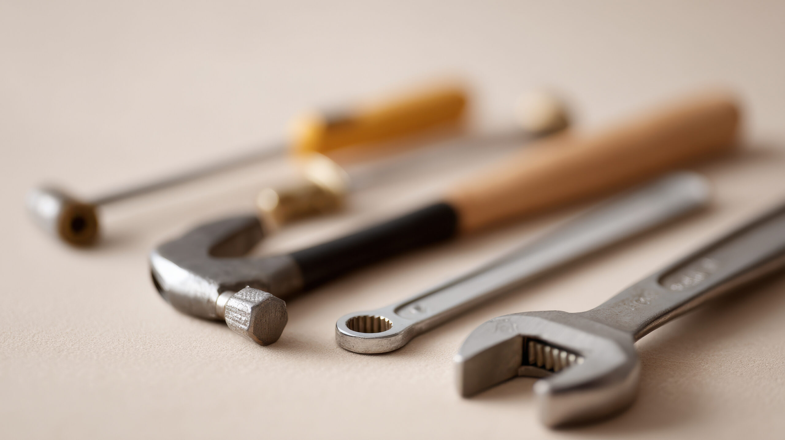 collection of various construction tools arranged neatly on light background SAP observability tools